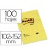 Bloc de notas adhesivas quita y pon post it 102x152 mm cuadriculado 662