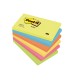 Bloc de notas adhesivas quita y pon post it 76x127 mm neon pack de 6 blocs surtido