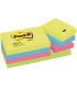 Bloc de notas adhesivas quita y pon post it 38x51 mm neon pack de 12 blocs surtido