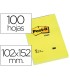 Bloc de notas adhesivas quita y pon post it 102x152 mm con 100 hojas 659