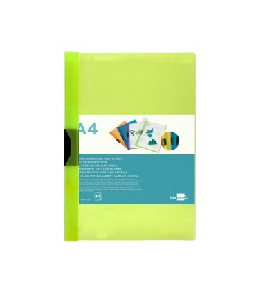 Carpeta liderpapel dossier pinza lateral 45303 polipropileno din a4 verde cla30 hojas pinza deslizante