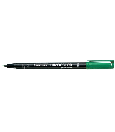 Rotulador staedtler lumocolor retroproyeccion punta de fibra permanente 313 5 verde punta super fina redonda 04 mm