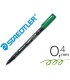 Rotulador staedtler lumocolor retroproyeccion punta de fibra permanente 313 5 verde punta super fina redonda 04 mm