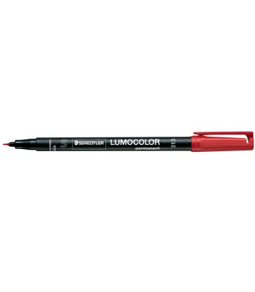 Rotulador staedtler lumocolor retroproyeccion punta de fibra permanente 313 2 rojo punta super fina redonda 04 mm