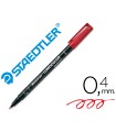 Rotulador staedtler lumocolor retroproyeccion punta de fibra permanente 313-2 rojo punta super fina redonda 0.4 mm