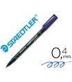 Rotulador staedtler lumocolor retroproyeccion punta de fibra permanente 313-3 azul punta super fina redonda 0.4 mm