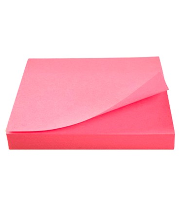 Bloc de notas adhesivas quita y pon q connect 76x76 mm rosa neon 80 hojas