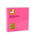 Bloc de notas adhesivas quita y pon q connect 76x76 mm rosa neon 80 hojas