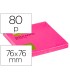 Bloc de notas adhesivas quita y pon q connect 76x76 mm rosa neon 80 hojas