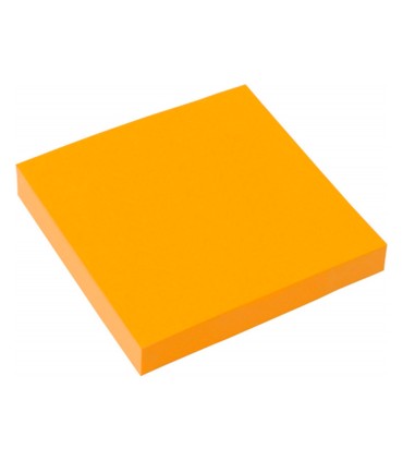 Bloc de notas adhesivas quita y pon q connect 76x76 mm naranja neon 80 hojas