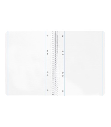 Cuaderno espiral liderpapel a5 micro serie azul tapa blanda 80h 75 gr liso 6taladros azul