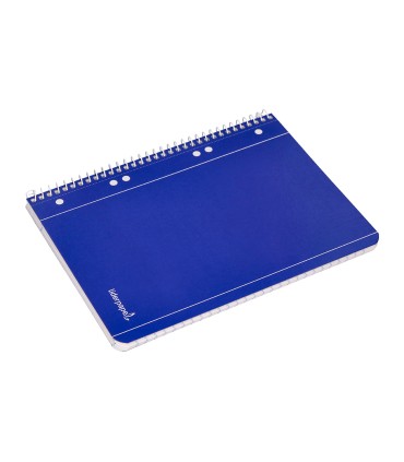 Cuaderno espiral liderpapel a5 micro serie azul tapa blanda 80h 75 gr liso 6taladros azul