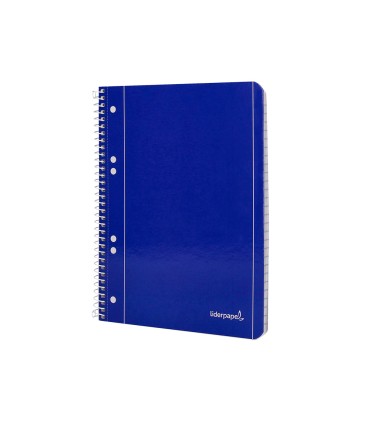 Cuaderno espiral liderpapel a5 micro serie azul tapa blanda 80h 75 gr liso 6taladros azul