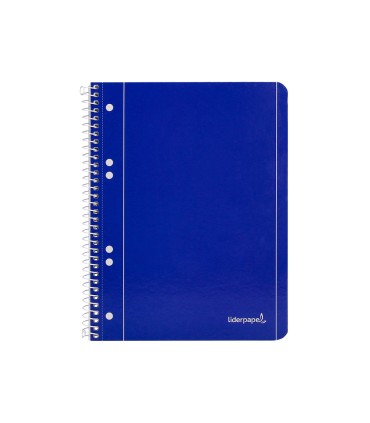 Cuaderno espiral liderpapel a5 micro serie azul tapa blanda 80h 75 gr liso 6taladros azul