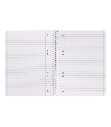 Cuaderno espiral liderpapel a5 micro serie azul tapa blanda 80h 75 gr horizontal 6 taladros azul