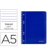 Cuaderno espiral liderpapel a5 micro serie azul tapa blanda 80h 75 gr horizontal 6 taladros azul