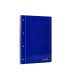 Cuaderno espiral liderpapel a4 micro serie azul tapa blanda 80h 75 gr liso con margen 4 taladros azul