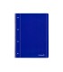 Cuaderno espiral liderpapel a4 micro serie azul tapa blanda 80h 75 gr liso con margen 4 taladros azul