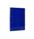 Cuaderno espiral liderpapel a4 micro serie azul tapa blanda 80h 80 gr horizontal con margen 4 taladros azul