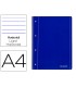 Cuaderno espiral liderpapel a4 micro serie azul tapa blanda 80h 80 gr horizontal con margen 4 taladros azul