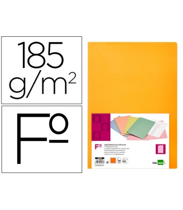 Subcarpeta liderpapel folio naranja intenso 180g m2