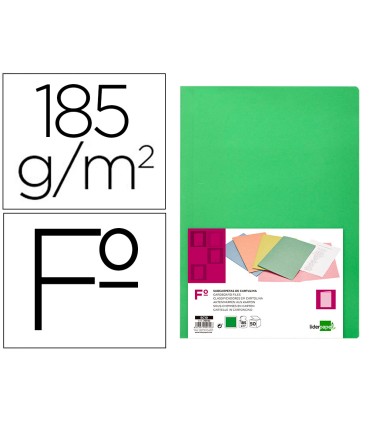 Subcarpeta liderpapel folio verde intenso 180g m2