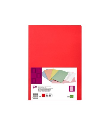 Subcarpeta liderpapel folio rojo intenso 180g m2