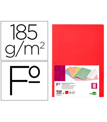 Subcarpeta liderpapel folio rojo intenso 180g m2