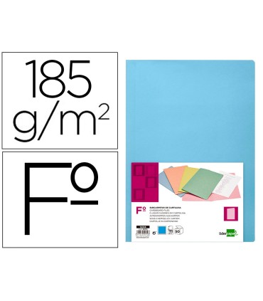 Subcarpeta liderpapel folio celeste intenso 180g m2