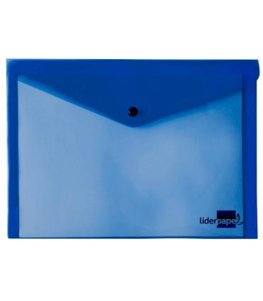 Carpeta liderpapel dossier broche 34352 polipropileno din a5 azul transparente