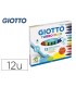 Rotulador giotto turbo maxi caja de 12 colores lavables con punta bloqueada