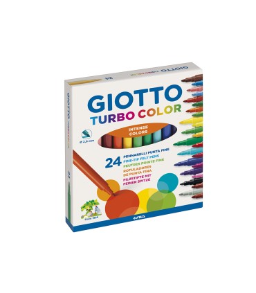 Rotulador giotto turbo color caja de 24 colores lavables con punta bloqueada