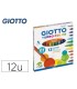 Rotulador giotto turbo color caja de 12 colores lavables con punta bloqueada