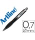 Portaminas artline retractil sujecion de caucho translucido 07 mm cuerpo negro