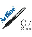 Portaminas artline retractil sujecion de caucho translucido 0,7 mm cuerpo negro