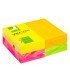 Bloc de notas adhesivas quita y pon q connect 127x76 mm con 100hojas fluorescentes pack de 12 surtidas en 4 colores