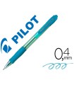 Boligrafo pilot super grip celeste retractil sujecion de caucho tinta base de aceite