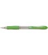 Boligrafo pilot super grip verde claro retractil sujecion de caucho tinta base de aceite