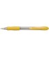 Boligrafo pilot super grip amarillo retractil sujecion de caucho tinta base de aceite