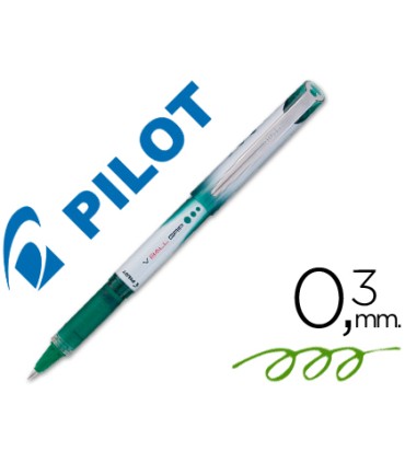 Rotulador pilot roller v ball grip verde 05 mm