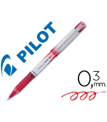 Rotulador pilot roller v ball grip rojo 05 mm