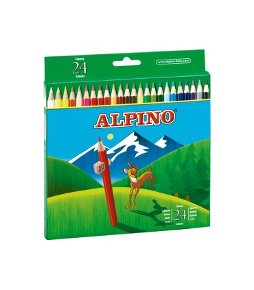 Lapices de colores alpino 658 caja de 24 colores largos