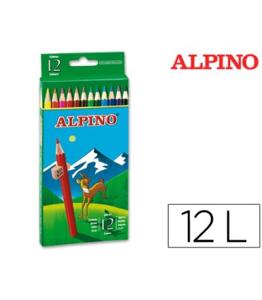 Lapices de colores alpino 654 caja de 12 colores largos