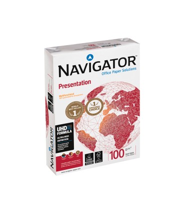 Papel fotocopiadora navigator din a4 100 gramos papel multiuso ink jet y laser paquete de 500 hojas