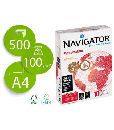 Papel fotocopiadora navigator din a4 100 gramos papel multiuso ink jet y laser paquete de 500 hojas