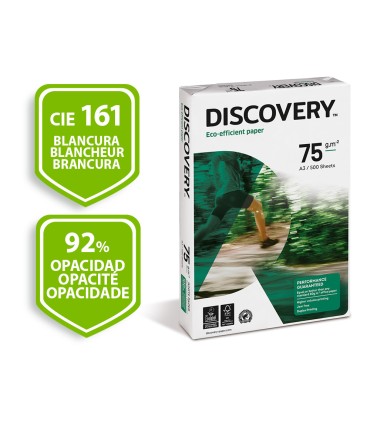 Papel fotocopiadora discovery din a3 75 gramos papel multiuso ink jet y laserpaquete de 500 hojas