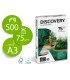 Papel fotocopiadora discovery din a3 75 gramos papel multiuso ink jet y laserpaquete de 500 hojas