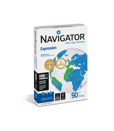 Papel fotocopiadora navigator din a3 90 gramos papel multiuso ink jet y laser paquete de 500 hojas