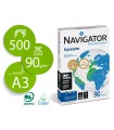 Papel fotocopiadora navigator din a3 90 gramos papel multiuso ink-jet y laser paquete de 500 hojas