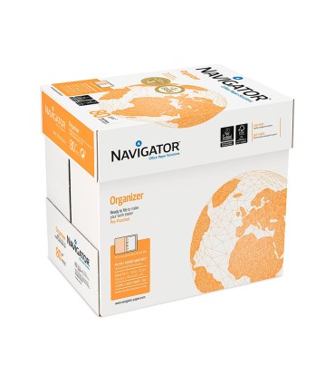 Papel fotocopiadora navigator din a4 80 gramos 4 taladros papel multiuso ink jet y laser paquete de 500 hojas